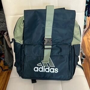 Adidas book bag, blue and green excellent condition